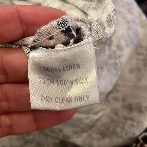 Saloni Phyton Print 100% Linen- Anthracite Jumpsuit - Picture 9 of 12